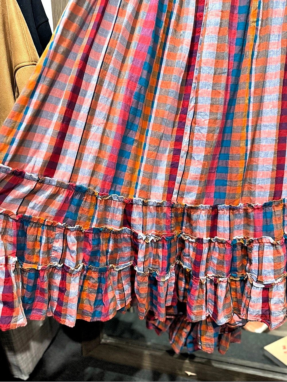 Free People Extratropical Smocked Plaid Halter Maxi Dress L - Picture 6 of 10